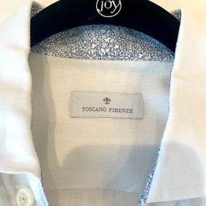 Men’s white linen shirt